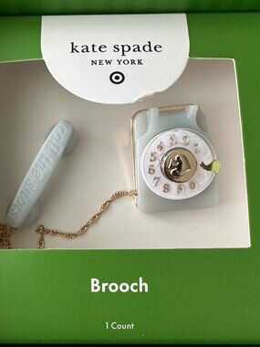 NWT Kate Spade x Target Rotary Phone Brooch Pin Novelty Retro Kitschy